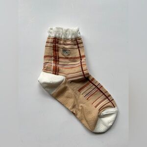 Burberry Beige and Red Striped Socks